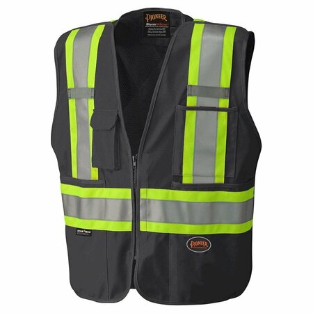PIONEER Break Away Zip Vest, Black, 2XL V1021170U-2XL